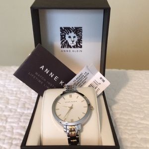 Anne Klein silver gold watch